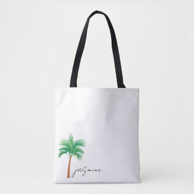 Personalized Large Tote Bag with Rope Handle, Beac (Front)