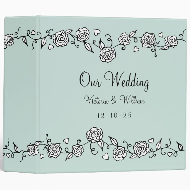 Personalized Large Wedding Photo Album Binder (Front/Spine)