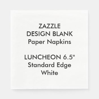 Personalized Large White Luncheon Paper Napkins by ZazzleDesignBlanks at Zazzle