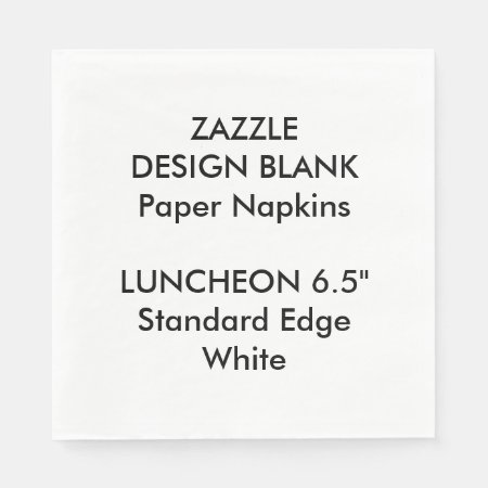 Personalized Large White Luncheon Paper Napkins