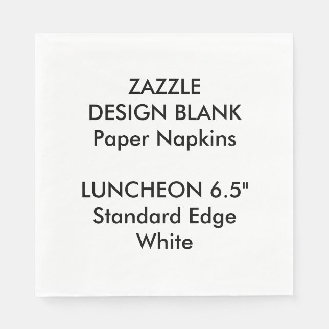 Personalized Large WHITE Luncheon Paper Napkins (Front)