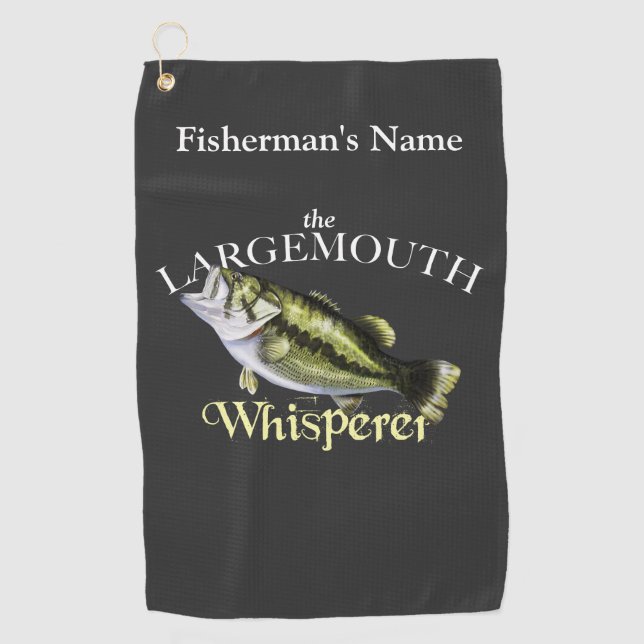 Personalized Largemouth Whisperer Fishing Towel (Front)