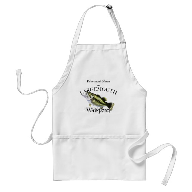 Personalized Largemouth Whisperer Light Fishing Adult Apron (Front)