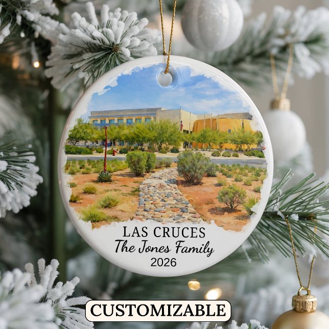 Personalized Las Cruces, Custom New Mexico Ceramic Ornament (Creator Uploaded)