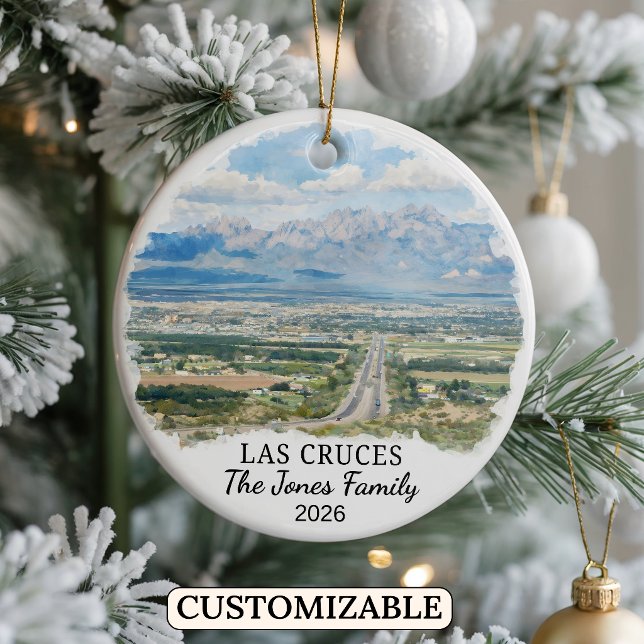Personalized Las Cruces, Custom New Mexico Ceramic Ornament (Creator Uploaded)