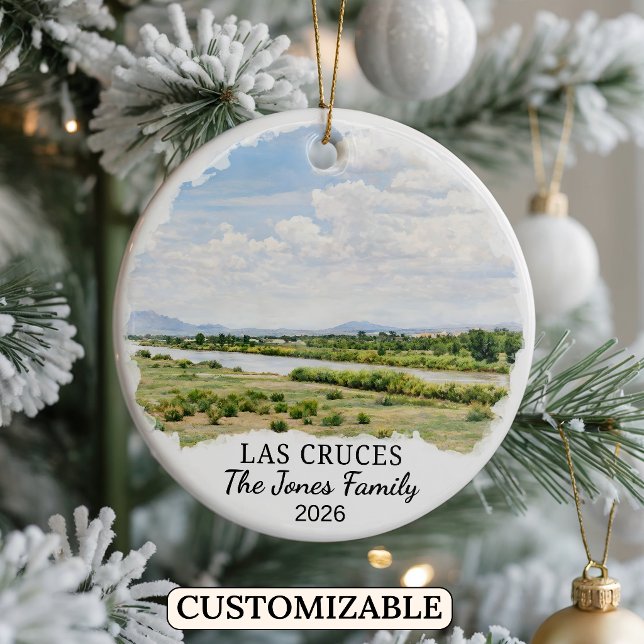 Personalized Las Cruces, Custom New Mexico Ceramic Ornament (Creator Uploaded)