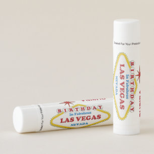 Personalized Las Vegas BIRTHDAY Lip Balm