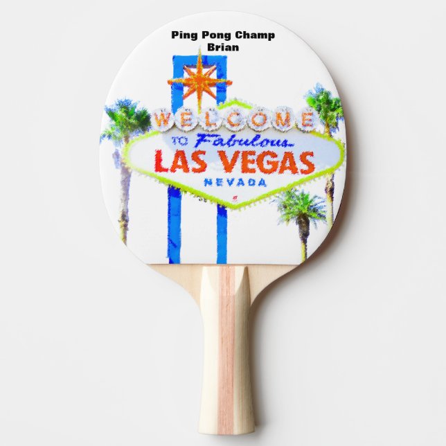 Personalized Las Vegas Champion Ping-Pong Paddle (Front)