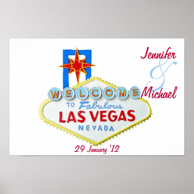Personalized Las Vegas Commemorative Poster (Front)