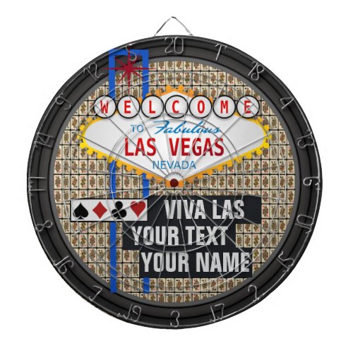 Personalized Las Vegas Dart Board