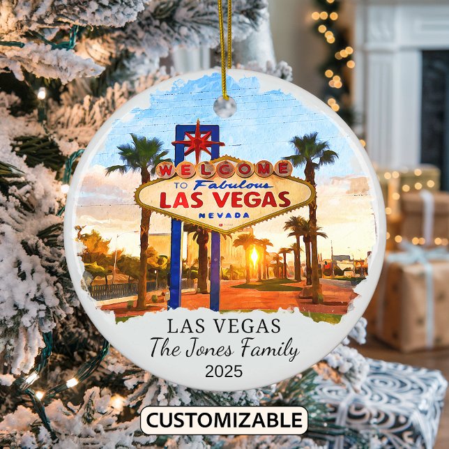 Personalized Las Vegas Ornament, Nevada Ceramic Ornament (Creator Uploaded)