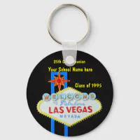 FinesseLaserDesigns Qty 50 Personalized Welcome to Las Vegas Acrylic Engraved Wedding Anniversary & Party Keychain Favors