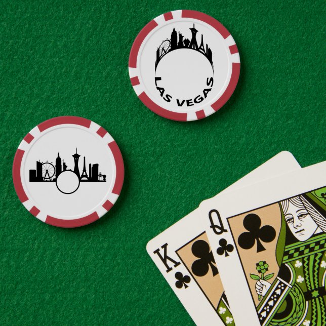 Personalized Las Vegas Skyline Poker Chips (Poker Table (Double))