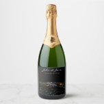 Personalized Las Vegas Skyline Sparkling Wine Labe Sparkling Wine Label<br><div class="desc">This personalized Las Vegas skyline themed shot glass if perfect for your wedding or event.</div>