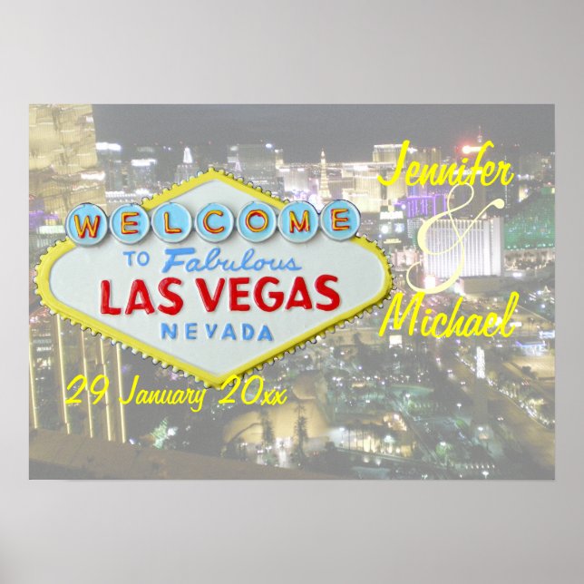 Personalized Las Vegas Special Event Poster (Front)