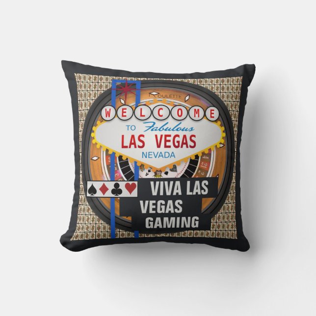 Personalized Las Vegas Throw Pillow (Front)
