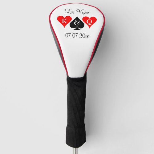 Personalized Las Vegas wedding golf driver cover 