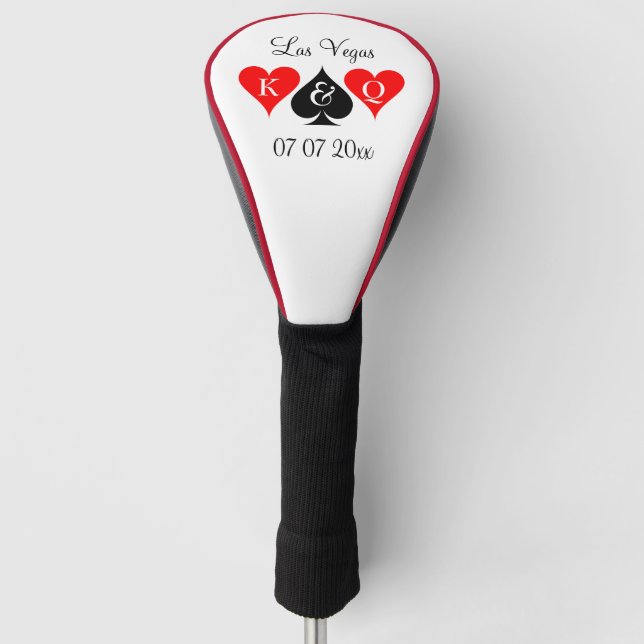 Personalized Las Vegas wedding golf driver cover  (Front)
