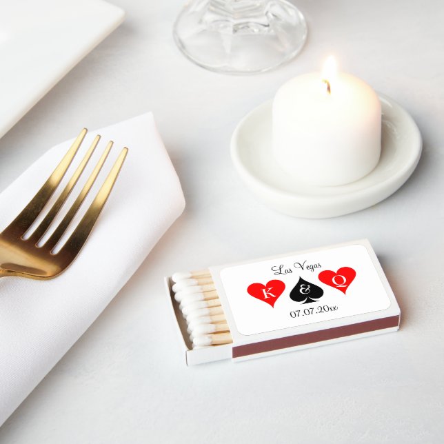 Personalized Las Vegas wedding party favor Matchboxes (Insitu)