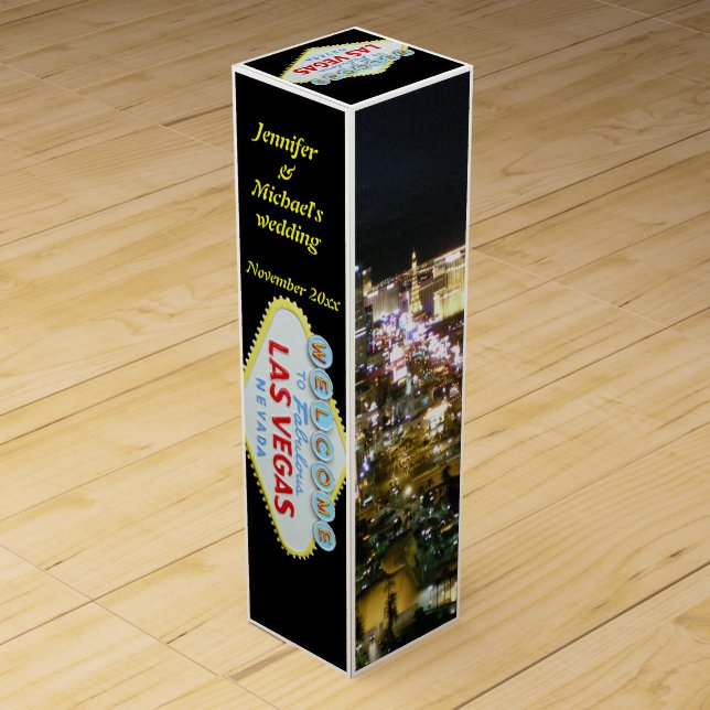Personalized Las Vegas Wine Box (Back)