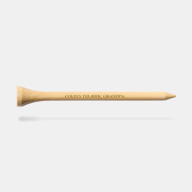 Personalized Laser Engraved Wood Golf Tees: Custom Tees (Side (Horz))