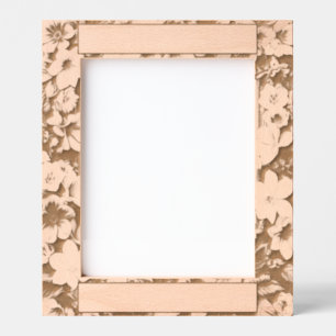 Personalized Laser Etched Flowers Picture Frame