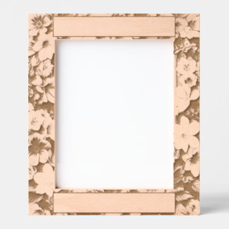 Personalized Laser Etched Flowers Picture Frame