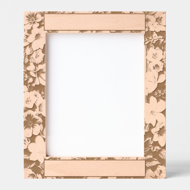 Personalized Laser Etched Flowers Picture Frame (Front)