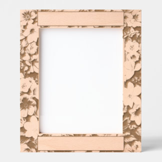 Personalized Laser Etched Flowers Picture Frame Engraved Frames