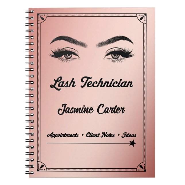 Personalized Lash Technician Notebook (Front)