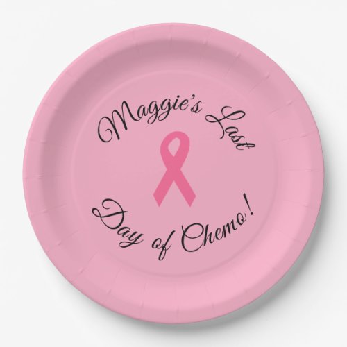 Personalized Last Day of Chemo Paper Plates