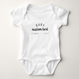 Personalized Last Name Announcement Baby Bodysuit