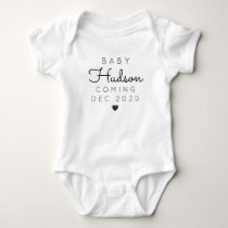Personalized Last Name Announcement Baby Bodysuit