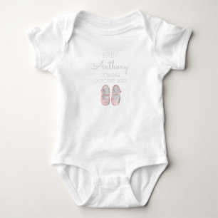 Personalized Last Name Announcement Baby Girl Shoe Bodysuit