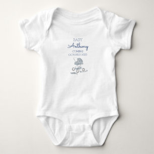 Personalized Last Name Announcement Baby Stroller  Bodysuit