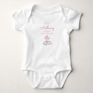 Personalized Last Name Announcement Baby Stroller Bodysuit