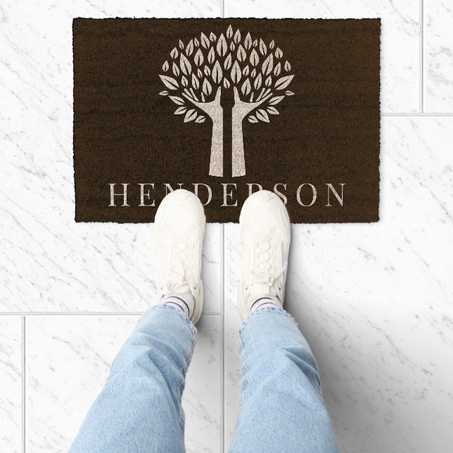 Personalized Last Name Doormat Family Welcome Fiber Doormat (Insitu)
