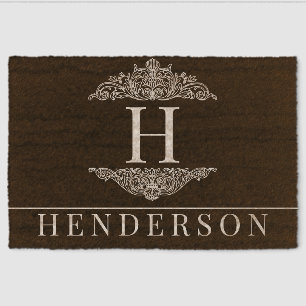 Personalized Last Name Doormat Family Welcome Fiber Doormat