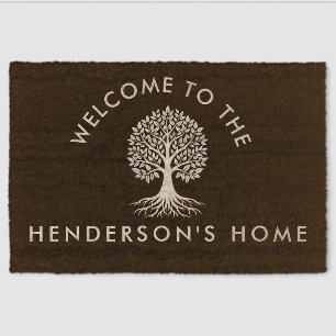 Personalized Last Name Doormat Family Welcome Fiber Doormat