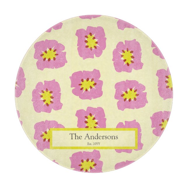 Personalized Last Name Est Year Wedding Gift Cutting Board (Front)