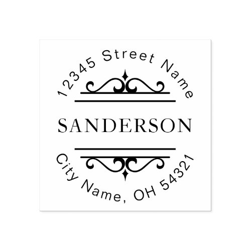 Personalized Last Name Return Address Rubber Stamp