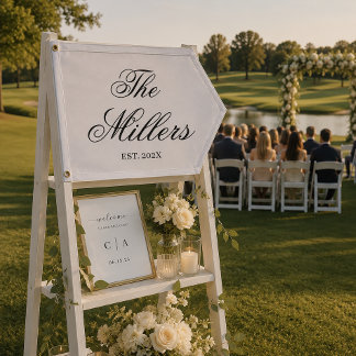 Personalized Last Name Wedding Pennant