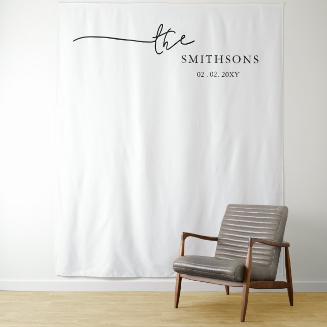 Personalized Last Name Wedding Photo Backdrop (In Situ)