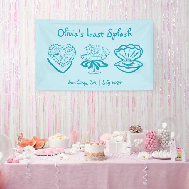 Personalized Last Splash Bachelorette Party Banner (Party)