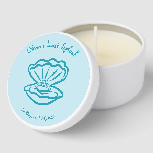 Personalized Last Splash Bachelorette Party Mini Candle Favors (Corner)