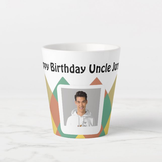 Personalized Latte Mug-editable image & text Latte Mug (Front)