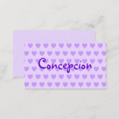 Personalized Lavender and Purple Heart Pattern Business Card (Front/Back)