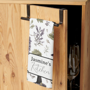 Personalized Lavender & Apothecary Kitchen Towel