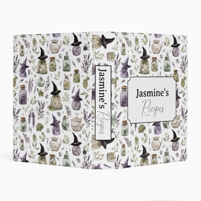 Personalized Lavender & Apothecary Mini Binder (Background)