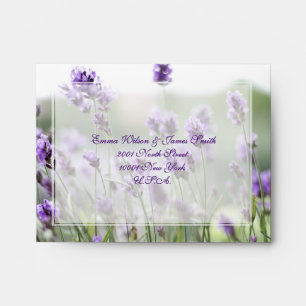 Personalized Lavender Bohemian RSVP Envelopes A2